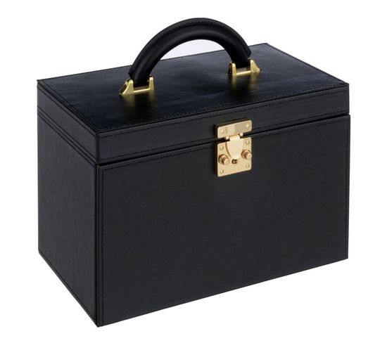 Boîte à Bijoux Avec Poignée "ezra" 29cm Noir