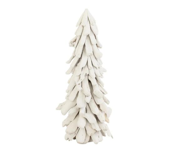 Sapin De Noël à Poser "bois Flotté" 70cm Blanc