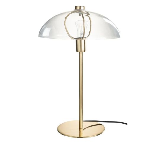 Lampe à Poser Design "jeff" 48cm Transparent et Or