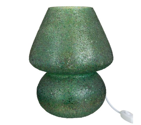 Lampe À Poser Éclat De Verre "tom" 30cm Vert