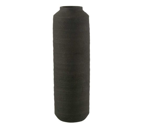 Vase Cylindrique En Argile "russel" 52cm Noir