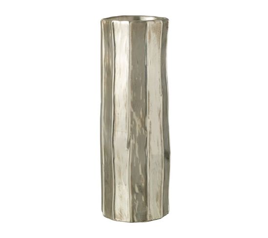 Vase Design En Argile "ary" 50cm Argent