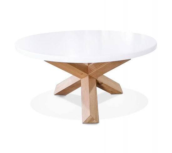 Table Basse Scandinave "adesio" 80cm Blanc