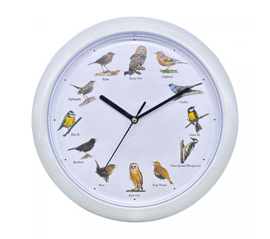Horloge Chant D'oiseau Blanc Herzberg Hg03725