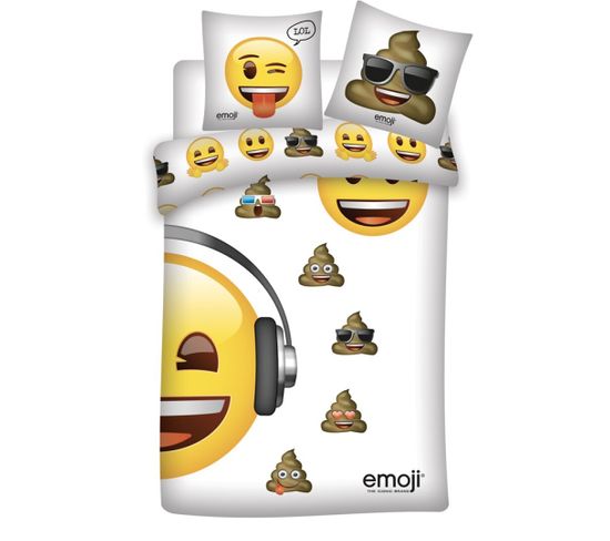 Parure De Lit Simple - Emoji -  140 Cm X 200 Cm