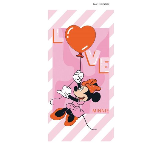 Serviette De Plage - Disney Minnie - -love- - 70x140 Cm