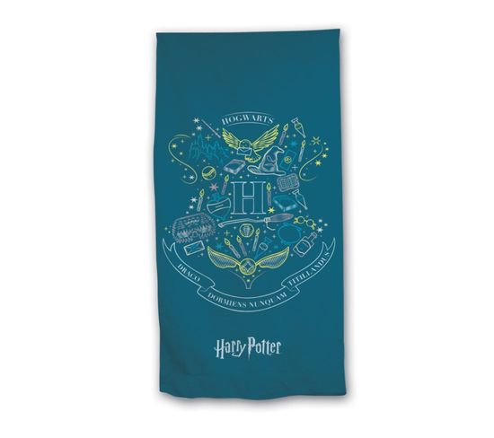 Serviette De Plage - Harry Potter - Blason -hogwarts- - 70x140 Cm