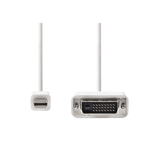Mini Displayport - Dvi Cable - Mini Displayport Male  -  Dvi-d 24+1-pin Male - 2.0 M - Blanc