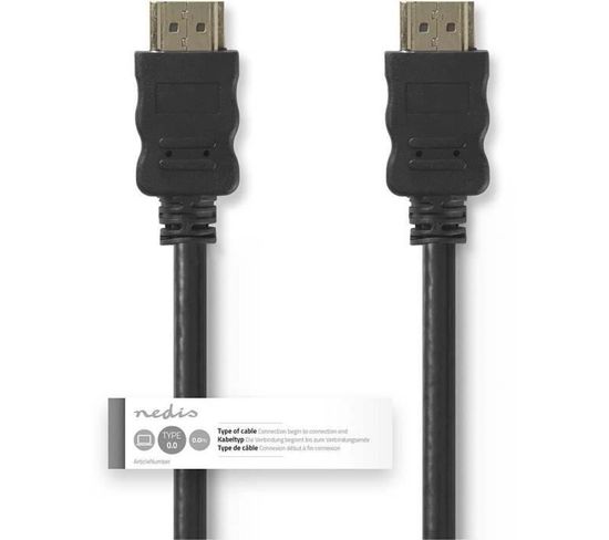 High Speed Hdmi™ Cable With Ethernet  -  Hdmi™ Connector - Hdmi™ Connector  -  10 M  -  Noir