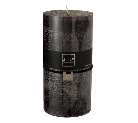 Bougie Cylindrique Déco "junina" 20cm Noir Marron