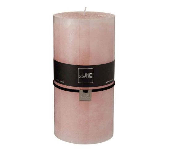 Bougie Cylindrique Déco "junina" 20cm Rose Poudré