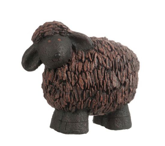 Statuette Déco "mouton" 39cm Marron et Noir