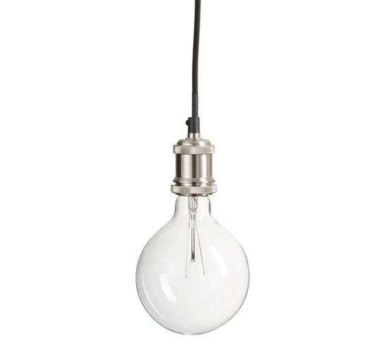 Lampe Suspension Design "soquet" 10cm Nickel