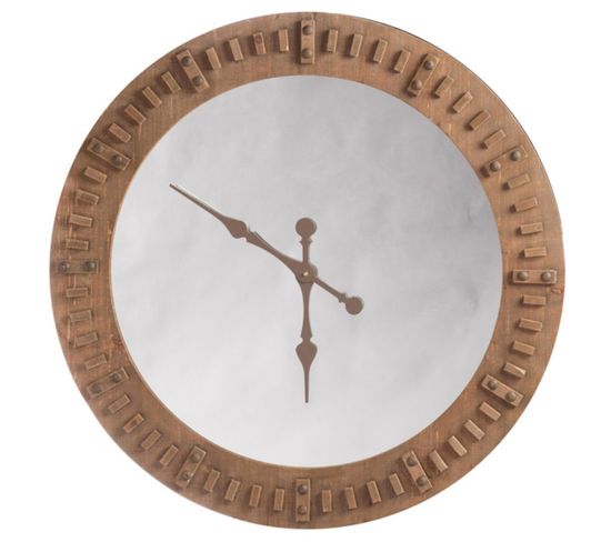 Horloge Miroir En Bois "chronos" 119cm Naturel
