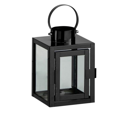 Lanterne Design Rectangulaire "porta" 15cm Noir
