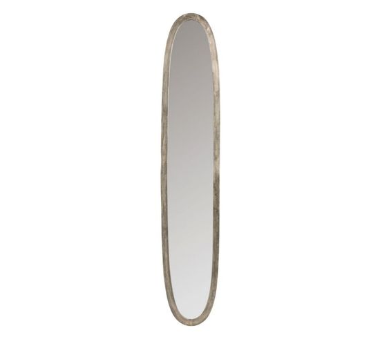 Miroir Mural Ovale Aluminium "kara" 180cm Gris