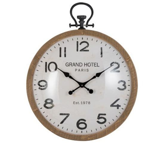 Horloge Murale Vintage "hotel" 107cm Blanc