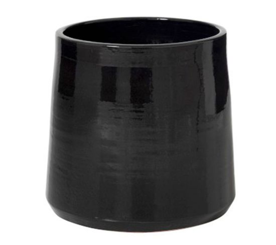 Cache Pot En Céramique "tolga" 28cm Noir