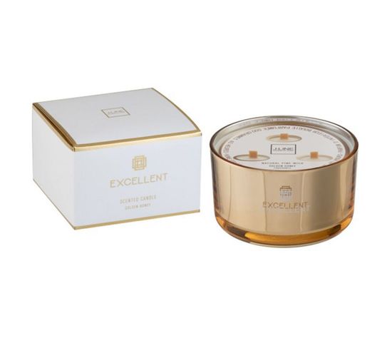 Bougie Parfumée En Verre "excellent" 13cm Golden Honey