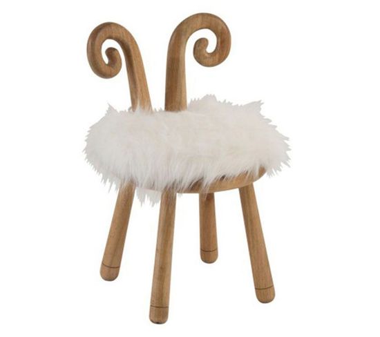 Chaise Enfant Design "oreille Mouton" 56cm Naturel