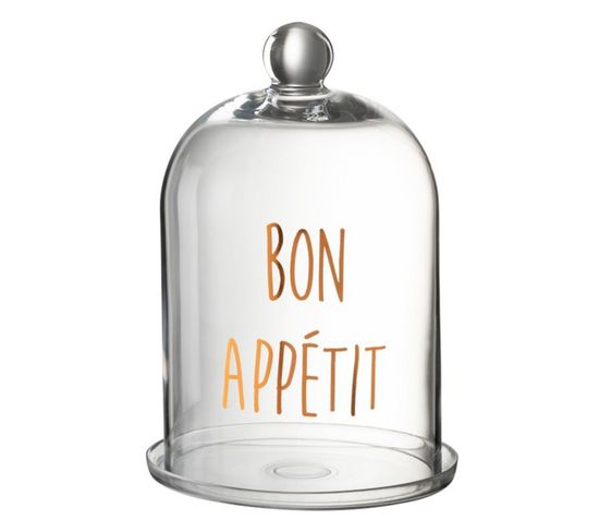 Cloche Design "bon Appétit" 31cm Transparent