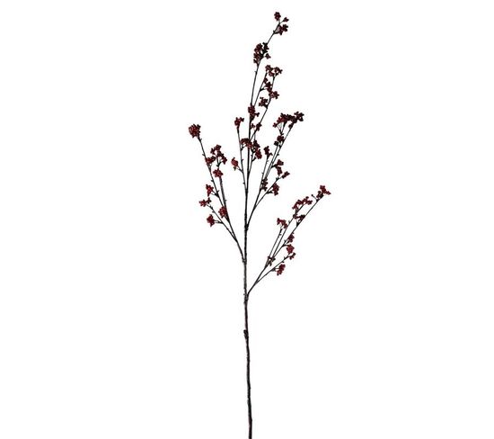 Fleur Artificielle "branche De Baies" 120cm Rouge