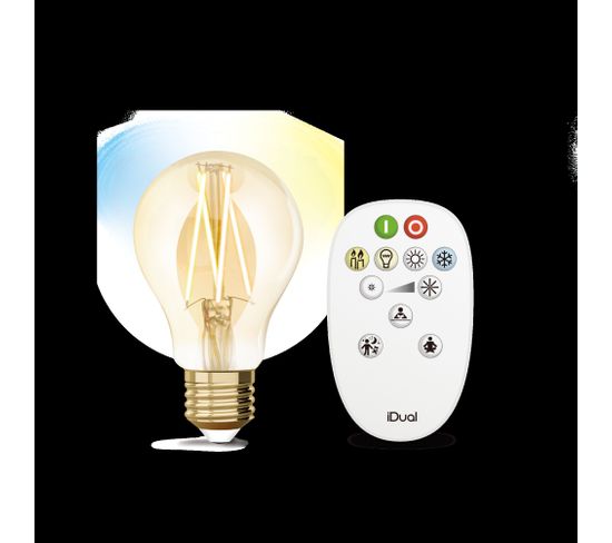 Kit ampoule LED standard E27 iDual Ambre