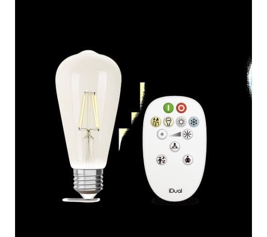 Kit ampoule Edison ST64 E27 iDual Transparent