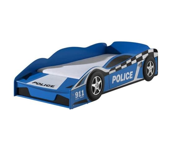 Lit Enfant "police" 70x140cm Bleu
