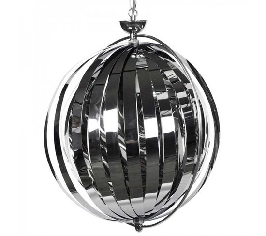 Lampe Suspension "sphère" 40cm Chrome