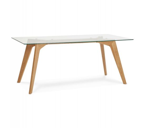 Table De Repas Design "verso" 180cm Verre