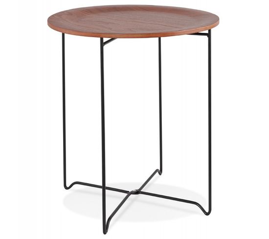 Table D'appoint Design "kwiko" 46cm Noyer
