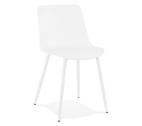 Chaise Design "orléo" 77cm Blanc