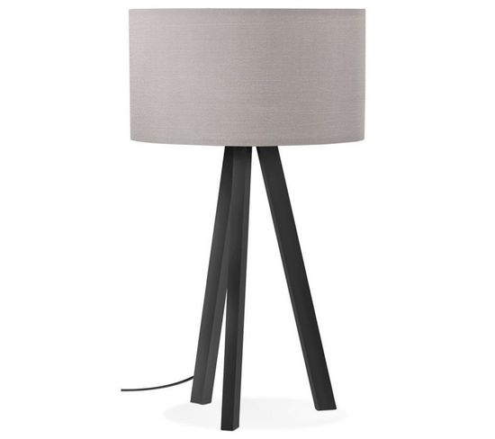 Lampe À Poser Design "mala" 64cm Gris Et Noir