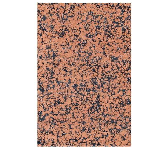 Tapis De Salon Moderne Tissé Plat Gloom En Polyester - Orange - 140x200 Cm