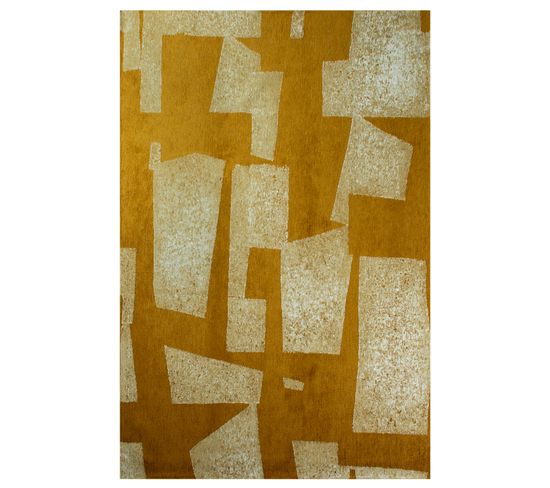 Tapis De Salon Moderne Tissé Plat Spring En Polyester - Marron - 80x150 Cm