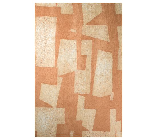 Tapis De Salon Moderne Tissé Plat Spring En Polyester - Orange - 140x200 Cm