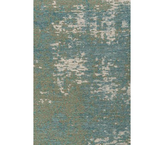 Tapis De Salon Moderne Tissé Plat Terra En Polyester - Bleu - 80x150 Cm