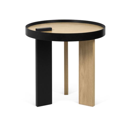Table Basse Design Chêne Et Noir - Bruno