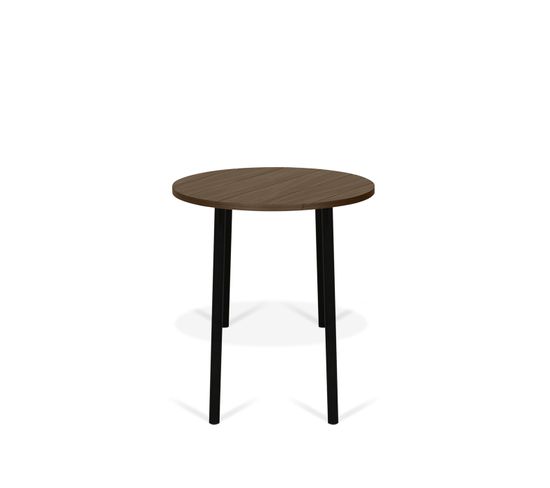 Table Basse Design Noyer Et Métal Noir - Ply