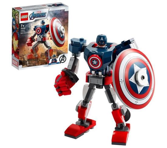 Marvel Avengers L'armure Robot De Captain America Jeu Incluant Figurine