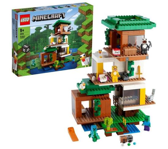 21174 Minecraft™ La Cabane Moderne Dans L'arbre – Jouet Maison De Poupée Pour Filles Et Garçons