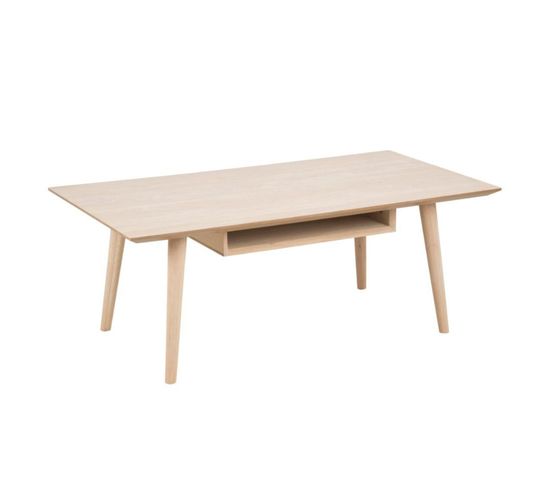 Table Basse Rectangulaire Chêne Blanchi Avec Niche L115 - Centior