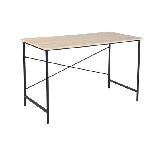 Bureau Moderne Chene Bois Metal Bureau Secretaire But