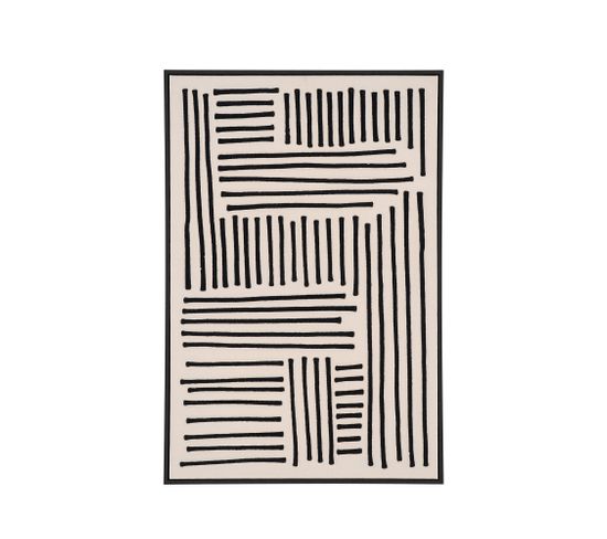 Lipari - Tableau Contemporain - Couleur - Noir Et Blanc, Dimensions - 140x100 Cm
