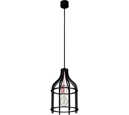 Lampe De Plafond Riana - Noir, Cuivre - 80 X 6 X 110  Cm