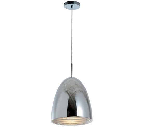 Lampe Suspension Design Cloche "mads" 30cm Chrome