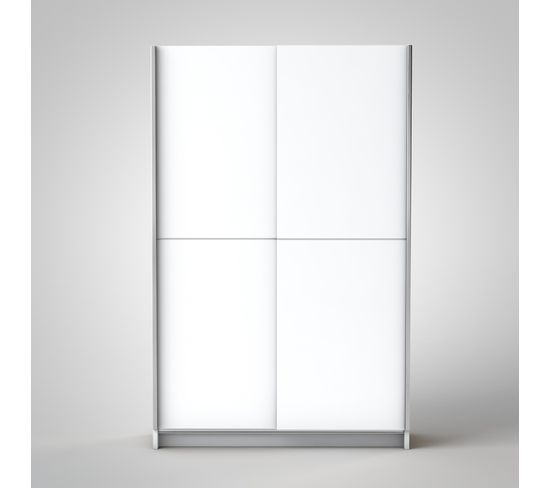 Armoire 2 portes coulissantes FAST blanc L. 125 cm