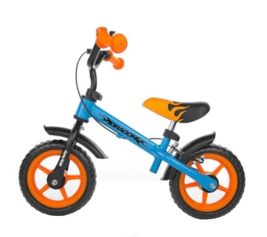 Balance Bike Dragon Avec Frein Orange-bleu