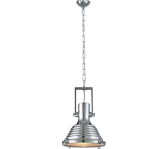 Lampe Suspension Industriel "expiria" 40cm Chrome